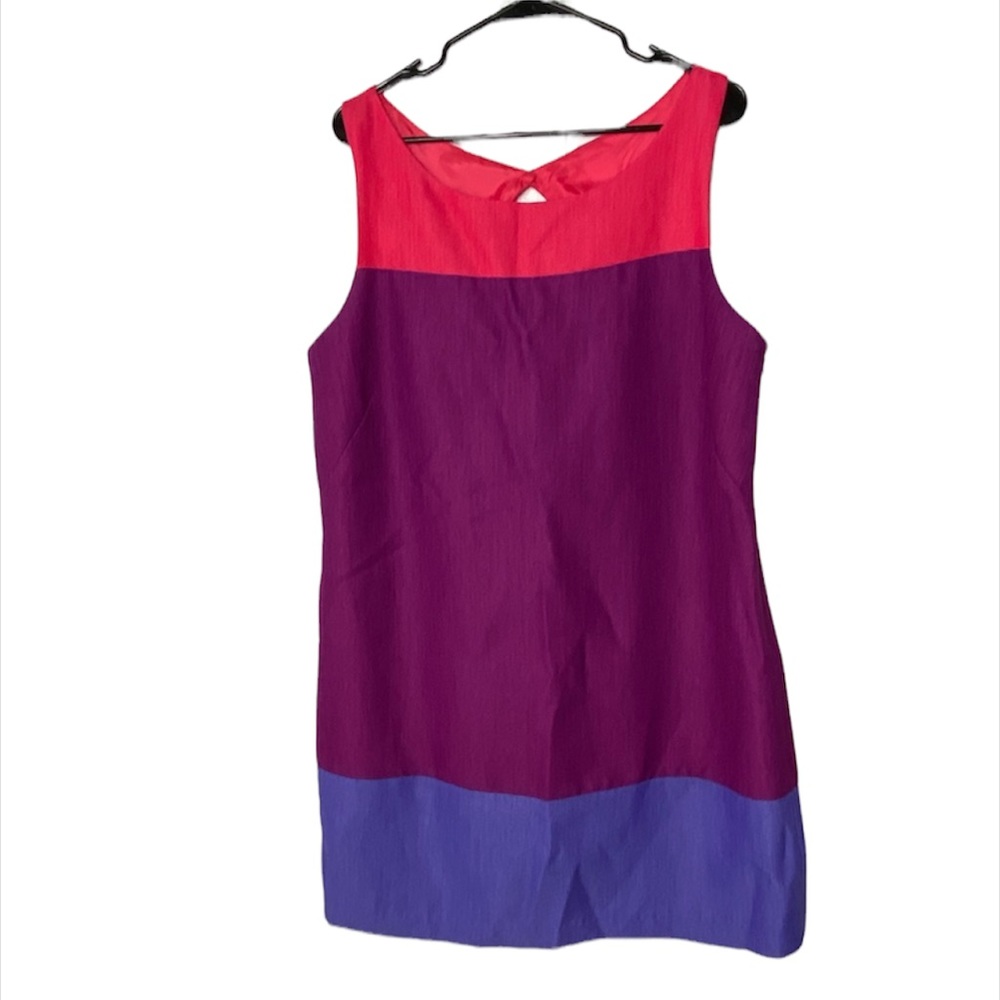 Purple Sleeveless Scoop Neck Sheath Mini Dress